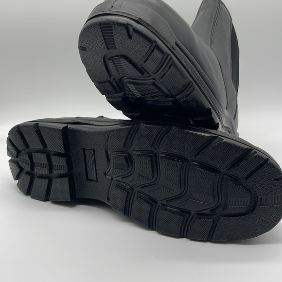 Tegopro Shoes Tegopro Black Leather Safety Protection Hard Toe Boots Mens - Picture 3 of 4